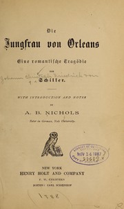 Front cover of Die jungfrau von Orleans by Friedrich Schiller