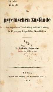 Cover of Die psychischen Zustände by Ottomar Domrich