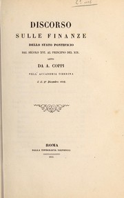 Front cover of Discorso sulle finanze dello stato pontificio dal secolo XVI. al principio del XIX by Antonio Coppi