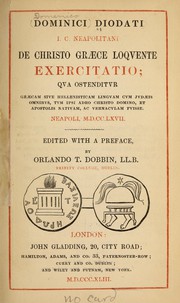 Cover of Dominici Diodati i. c. neapolitani ... by Domenico Diodati