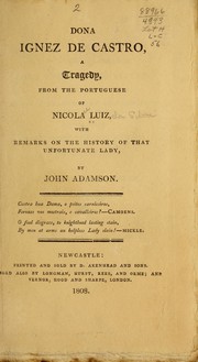 Front cover of Dona Ignez de Castro by Nicolau Luís