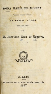 Front cover of Doña María de Molina by Molíns, Mariano Roca de Togores marqués de