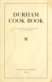 Front cover of Durham cook book ... by Durham (N. C.) Trinity Methodist Church. Woman's Missionary Society