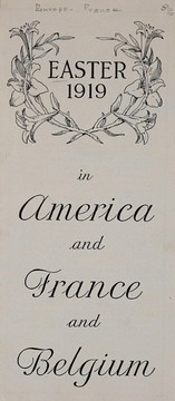 Front cover of Easter 1919 in America and France and Belgium by Committee for Christian Relief in France and Belgium