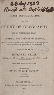 Front cover of An easy introduction to the study of geography by Thomas T. Smiley