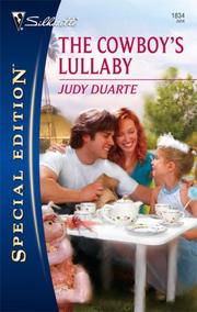 Front cover of The Cowboy's Lullaby by Judy Duarte