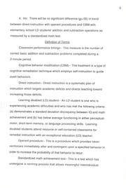 Front cover of The effects of operant procedures and cognitive behavior modification on learning disabled students' math skills by Peter Pavchinski