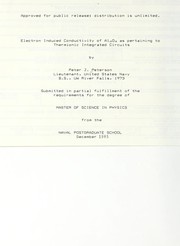 Front cover of Electron induced conductivity of A1 0  as pertaining to thermionic integrated circuits by Peter J. Peterson