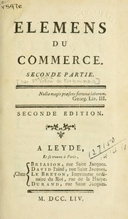Front cover of Elemens du commerce by François Veron de Forbonnais
