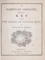 Cover of An elementary geography by William Bentley Fowle