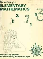 Cover of Handbook for elementary mathematics by Alberta. Dept. of Education