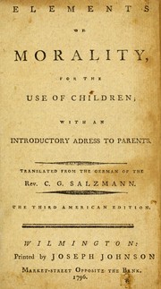 Front cover of Elements of morality by Christian Gotthilf Salzmann