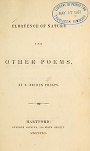 Front cover of Eloquence of nature and other poems by Sylvanus Dryden Phelps