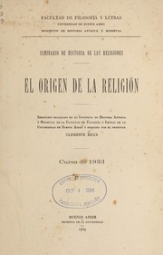 Front cover of El origen de la religión by Clemente Ricci