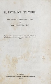 Cover of El patriarca del Turia by Luis de Eguílaz