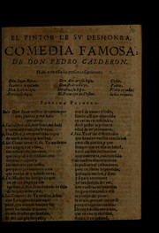 Front cover of El pintor de sv deshonra by Pedro Calderón de la Barca