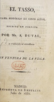Cover of El Tasso by Alexandre Duval