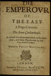 Front cover of The emperour of the East by Philip Massinger