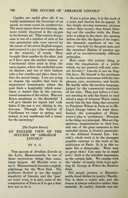 Cover of An English view of the success of 'Abraham Lincoln' by S.O.