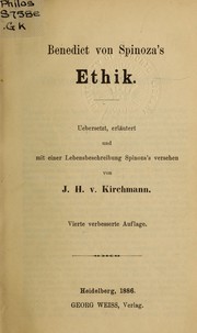 Cover of Ethik by Benedictus de Spinoza