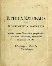 Front cover of Ethica naturalis, seu by Christoph Weigel