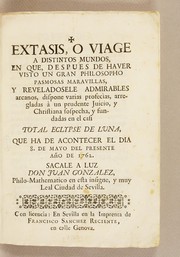 Front cover of Extasis, o Viage a distintos mundos by Gonzalez, Juan (Philo-mathematico)