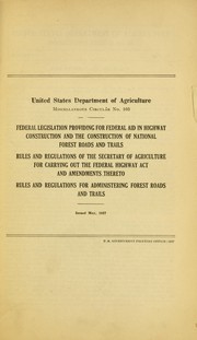Cover of The federal-Aid Road Act by United States. Department of Agriculture. National Agricultural Library.