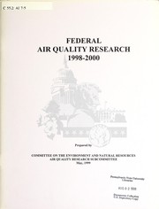 Front cover of Federal air quality research 1998-2000 by United States. National Science and Technology Council. Air Quality Research Subcommittee