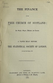 Front cover of The finance of the Free Church of Scotland by Buchanan, Robert