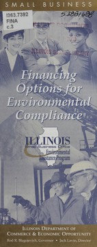 Front cover of Financing options for environmental compliance by Illinois Small Business Development Center