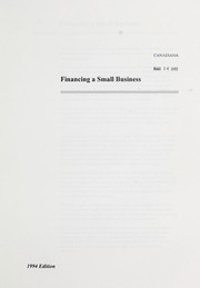 Front cover of Financing a small business by Alberta. Alberta Economic Development and Tourism