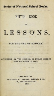 Front cover of [First-] fifth book of lessons for the use of schools by Unknown