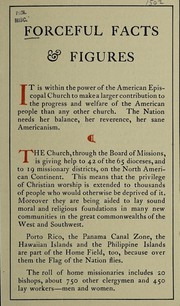 Front cover of Forceful facts & figures by Episcopal Church. Board of Missions