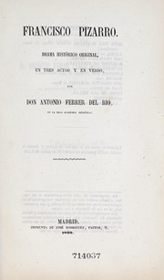 Front cover of Francisco Pizarro by Antonio Ferrer del Río