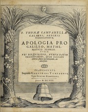 Cover of F. Thomæ Campanellæ ... Apologia pro Galileo ... by Tommaso Campanella