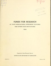 Cover of Funds for research at state agricultural experiment stations and other state institutions, 1964 by United States. Cooperative State Research Service