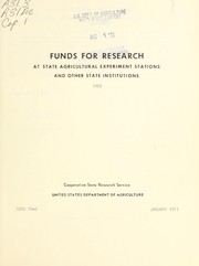 Cover of Funds for research at state agricultural experiment stations and other state institutions, 1970 by United States. Cooperative State Research Service
