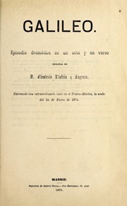 Front cover of Galileo by Eleuterio Llofríu y Sagrera