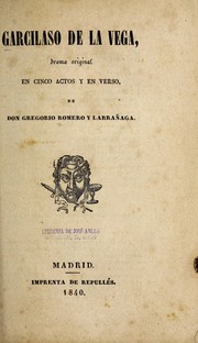 Front cover of Garcilaso de la Vega by Gregorio Romero Larrañaga