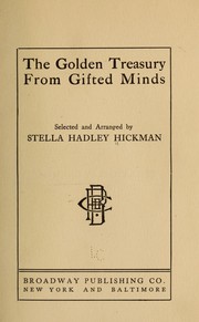 Front cover of The golden treasury from gifted minds by Stella Hadley Hickman