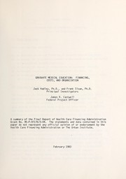 Cover of Graduate medical education by Jack Hadley