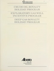 Cover of Guidelines by Alberta. Mineral Revenues Division