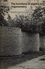 Front cover of The functions of algebra and trigonometry by Kenneth P. Bogart