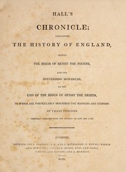 Cover of Hall's chronicle by Edward Hall