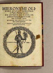 Front cover of Hieronymi Oliuerii Augusti Bergomatis phisici, poëtaʹe q[ue] laureati. De Imperio Romano, in pristinam gentem [et] dignitatem restituto, liber vnicus by Girolamo Oliverio Agosti