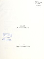 Cover of Highlights, 1983 legislative session by John Young