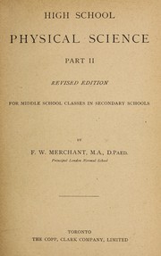 Front cover of High school physical science by Merchant, Francis Walter
