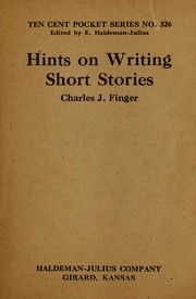 Front cover of Hints on writing short stories by Charles Joseph Finger