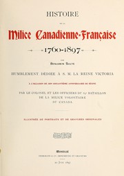 Front cover of Histoire de la milice canadienne-française, 1760-1897 by Benjamin Sulte