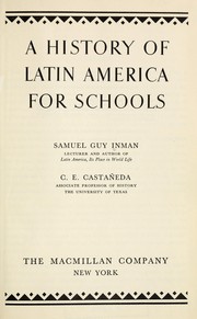 Front cover of A history of Latin America for schools by Samuel Guy Inman